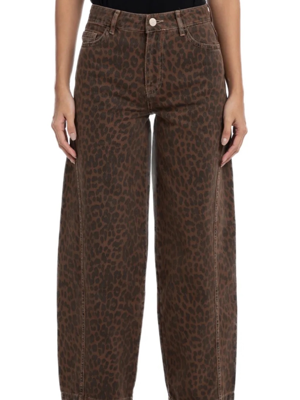 dion jeans - dark leopard overdye / LEOPARD